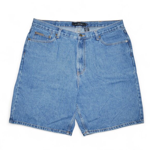 Vintage CK Men’s Size 38 Jean Shorts Calvin Klein Jorts Stonewashed Denim EUC - Picture 1 of 9